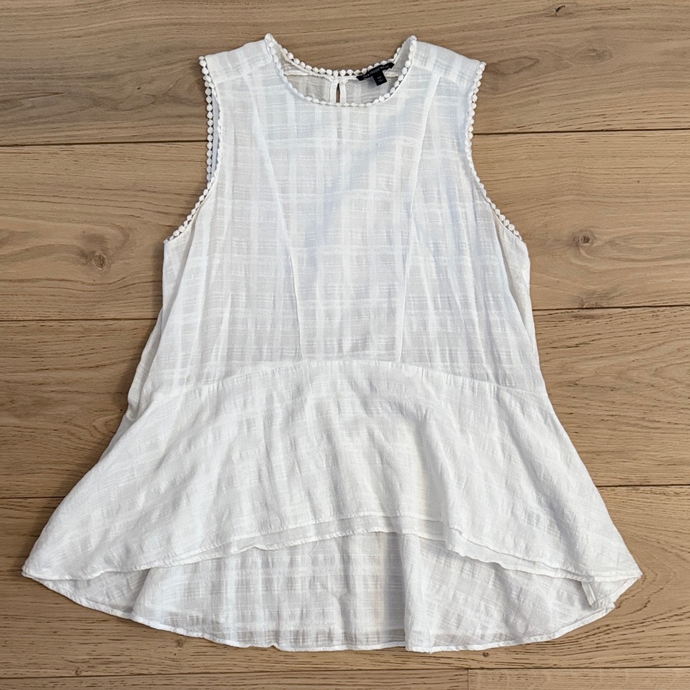 Who What Wear linen peplum tank